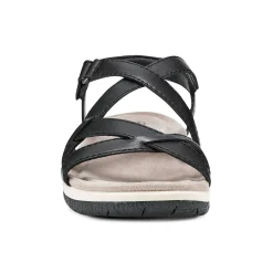 Sale Earth Shoes Sterling Casual Strappy Round Toe Flat Sandals Black