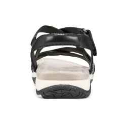 Sale Earth Shoes Sterling Casual Strappy Round Toe Flat Sandals Black