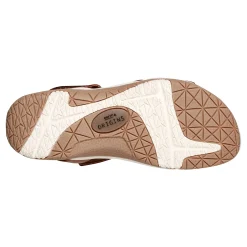 Clearance Earth Shoes Sterling Casual Strappy Round Toe Flat Sandals Medium Natural