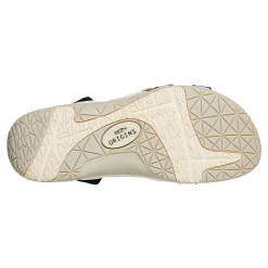 New Earth Shoes Sterling Casual Strappy Round Toe Flat Sandals Blue Multi