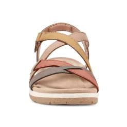 Clearance Earth Shoes Sterling Casual Strappy Round Toe Flat Sandals Light Gray