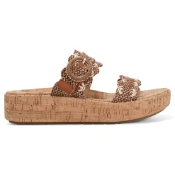 Hot Earth Shoes Subtle Slip-on Casual Platform Wedge Sandals Brown