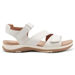 Best Earth Shoes Sureal Casual Strappy Round Toe Flat Sandals Ivory