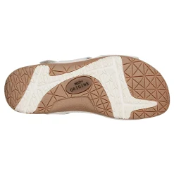 Best Earth Shoes Sureal Casual Strappy Round Toe Flat Sandals Ivory