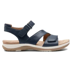 Best Earth Shoes Sureal Casual Strappy Round Toe Flat Sandals Dark Blue