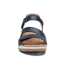 Best Earth Shoes Sureal Casual Strappy Round Toe Flat Sandals Dark Blue