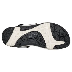 Online Earth Shoes Sureal Casual Strappy Round Toe Flat Sandals Black