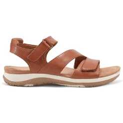 Hot Earth Shoes Sureal Casual Strappy Round Toe Flat Sandals Medium Natural
