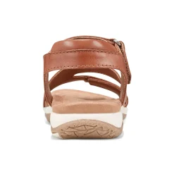 Hot Earth Shoes Sureal Casual Strappy Round Toe Flat Sandals Medium Natural
