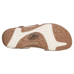 Hot Earth Shoes Sureal Casual Strappy Round Toe Flat Sandals Medium Natural
