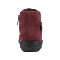 New Earth Shoes Synal Flat Casual Booties Dark Red