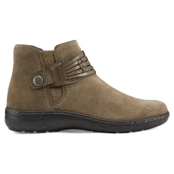 Hot Earth Shoes Synal Flat Casual Booties Dark Green