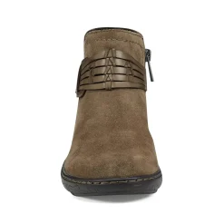 Hot Earth Shoes Synal Flat Casual Booties Dark Green