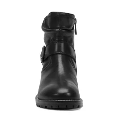 Online Earth Shoes Thrill Ruched Booties Black Leather