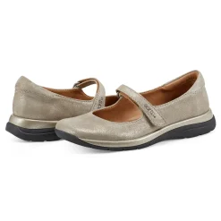 Sale Earth Shoes Tose Lug Sole Square Toe Casual Ballet Flats Gold