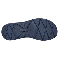 Outlet Earth Shoes Vernon Strappy Slingback Casual Flat Sandals Dark Blue