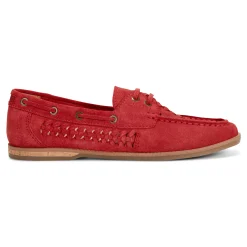 Sale Earth Shoes Wishing Almond Toe Slip-on Flat Casual Loafers Light Red
