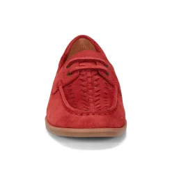 Sale Earth Shoes Wishing Almond Toe Slip-on Flat Casual Loafers Light Red