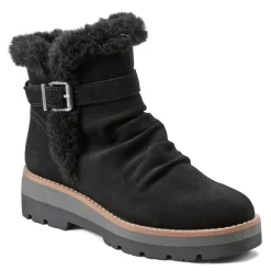 Clearance Earth Shoes Yara Waterproof Lug Sole Casual Ankle Booties Black