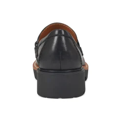 Clearance Earth Shoes Zalor Round Toe Lug Sole Casual Slip-on Loafers Black