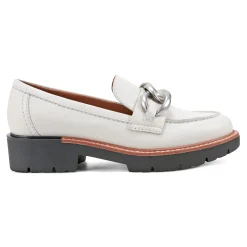 New Earth Shoes Zalor Round Toe Lug Sole Casual Slip-on Loafers Ivory