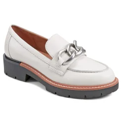 New Earth Shoes Zalor Round Toe Lug Sole Casual Slip-on Loafers Ivory