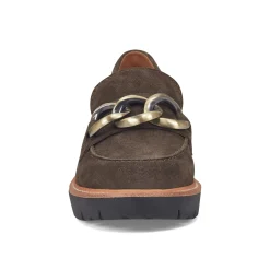 Online Earth Shoes Zalor Round Toe Lug Sole Casual Slip-on Loafers Dark Gray