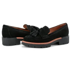 Clearance Earth Shoes Zimm Round Toe Lug Sole Casual Slip-on Loafers Black